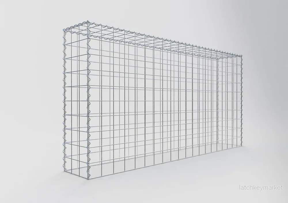 Extra gabion typ 3 200 cm x 100 cm x 30 cm (L x H x D), maskstorlek 10 cm x 10 cm, spiral - Bild 2