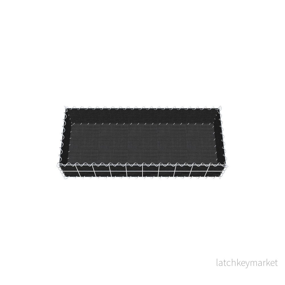 Grön gabion med fleece 100 cm x 20 cm x 40 cm (L x H x D), maskstorlek 10 cm x 10 cm, spiral - Bild 3