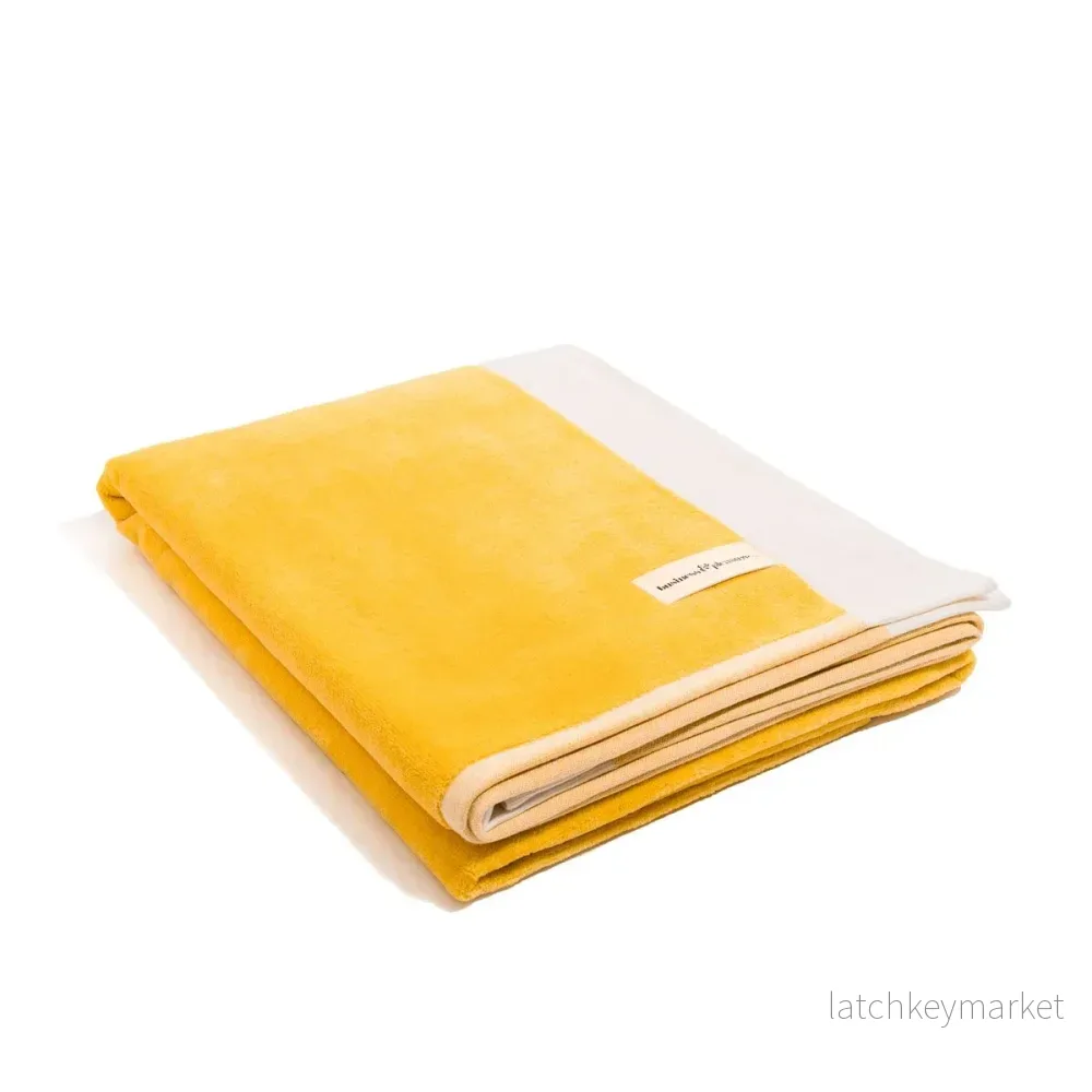 Beach Towel Mimosa Yellow Stripe Beach Towel Mimosa Yellow Stripe