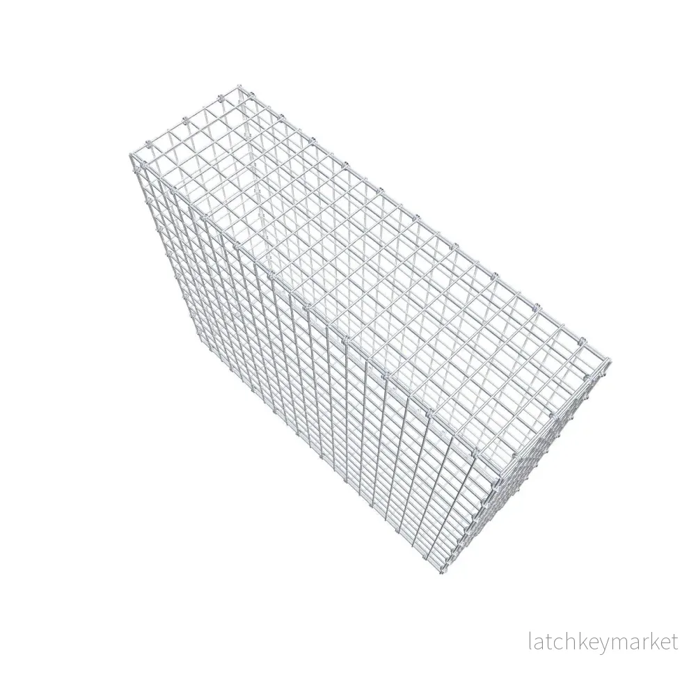 Gabion 100 cm x 80 cm x 30 cm (L x H x D), maskstorlek 5 x 5 cm, spiralring - Bild 3