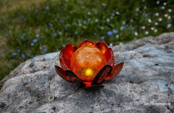 Trädgårdsbelysning DIV. Soldriven Lilly amber - Bild 3