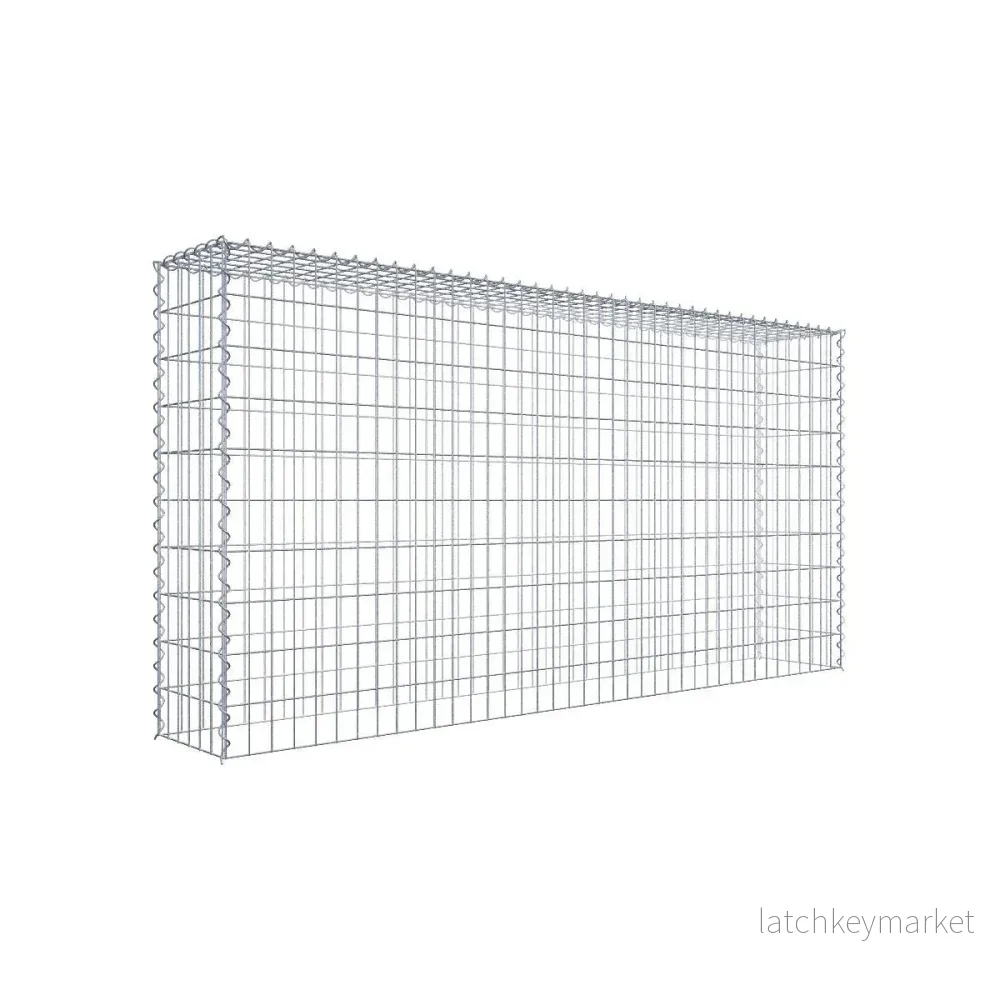 Extra gabion typ 3 200 cm x 100 cm x 30 cm (L x H x D), maskstorlek 5 cm x 10 cm, spiral Extra gabion typ 3 200 cm x 100 cm x 30 cm (L x H x D), maskstorlek 5 cm x 10 cm, spiral
