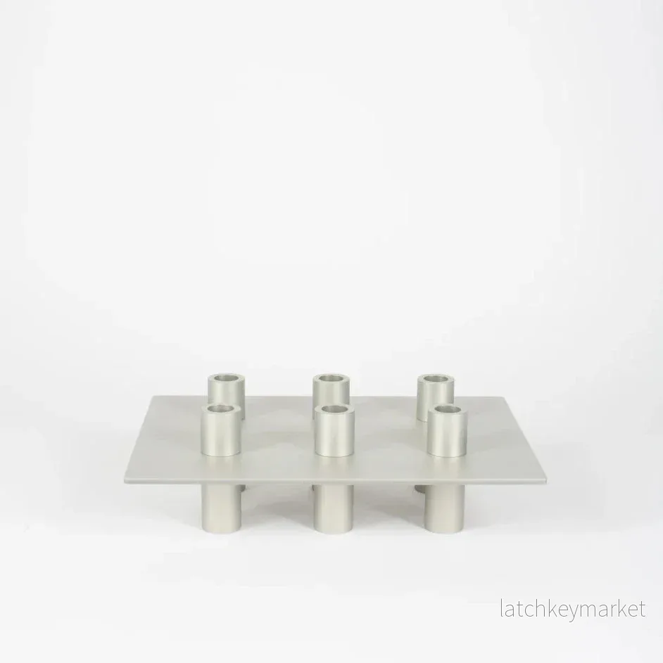 NIKO JUNE P-L 06 Candle Holder Silver - Bild 3