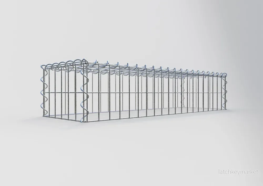 Extra gabion typ 3 100 cm x 20 cm x 30 cm (L x H x D), maskstorlek 5 cm x 10 cm, spiral - Bild 2