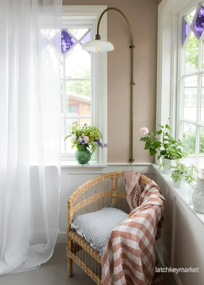 Vägglampa Sofia Antik Mässing/Vit - Bild 2