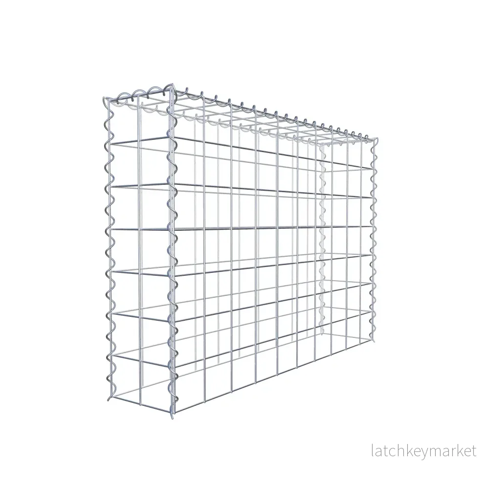 Extra gabion typ 3 100 cm x 70 cm x 20 cm (L x H x D), maskstorlek 10 cm x 10 cm, spiral - Bild 3