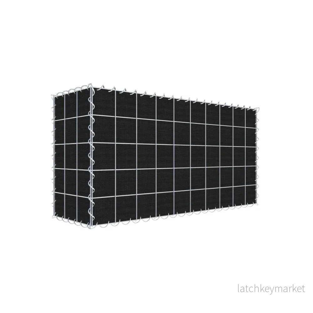 Grön gabion med fleece 100 cm x 50 cm x 30 cm (L x H x D), maskstorlek 10 cm x 10 cm, spiral Grön gabion med fleece 100 cm x 50 cm x 30 cm (L x H x D), maskstorlek 10 cm x 10 cm, spiral