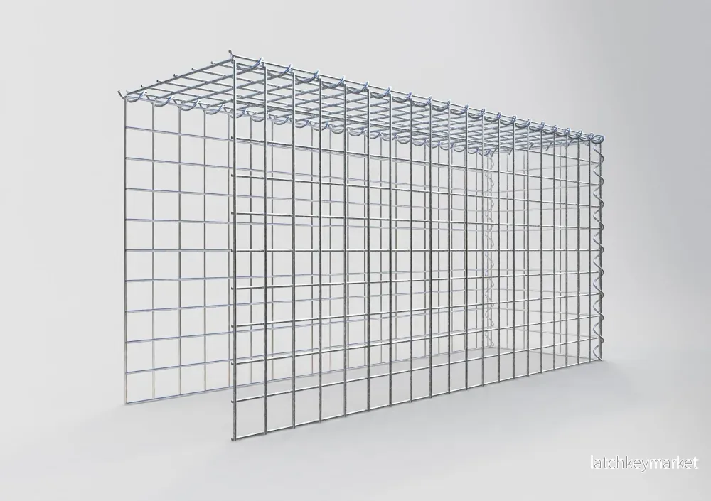 Påväxt gabion typ 4 100 cm x 50 cm x 30 cm (L x H x D), maskstorlek 5 cm x 5 cm, spiral - Bild 2