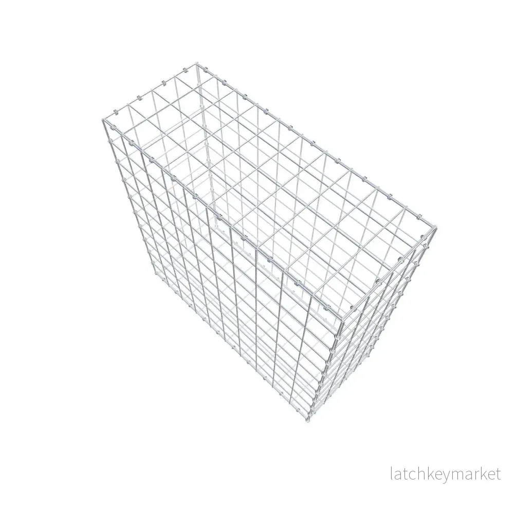 Gabion 100 cm x 100 cm x 40 cm (L x H x D), maskstorlek 10 x 10 cm, spiralring - Bild 3