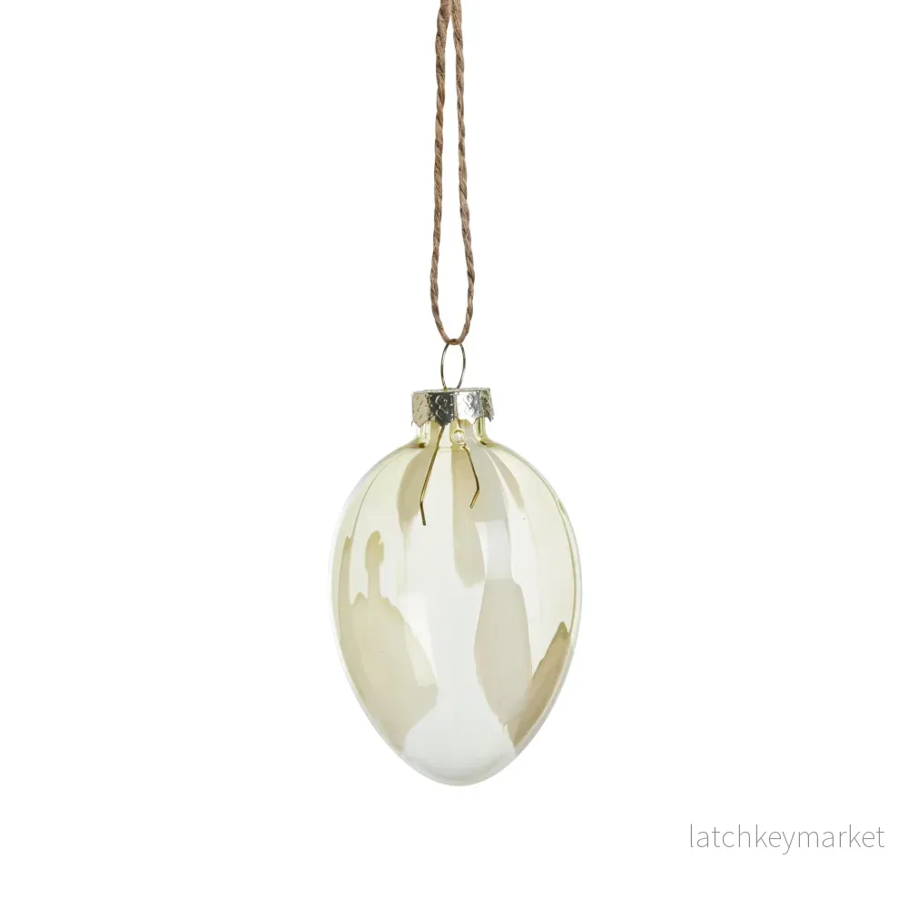 Feven påskdekoration H7 cm. gul glas