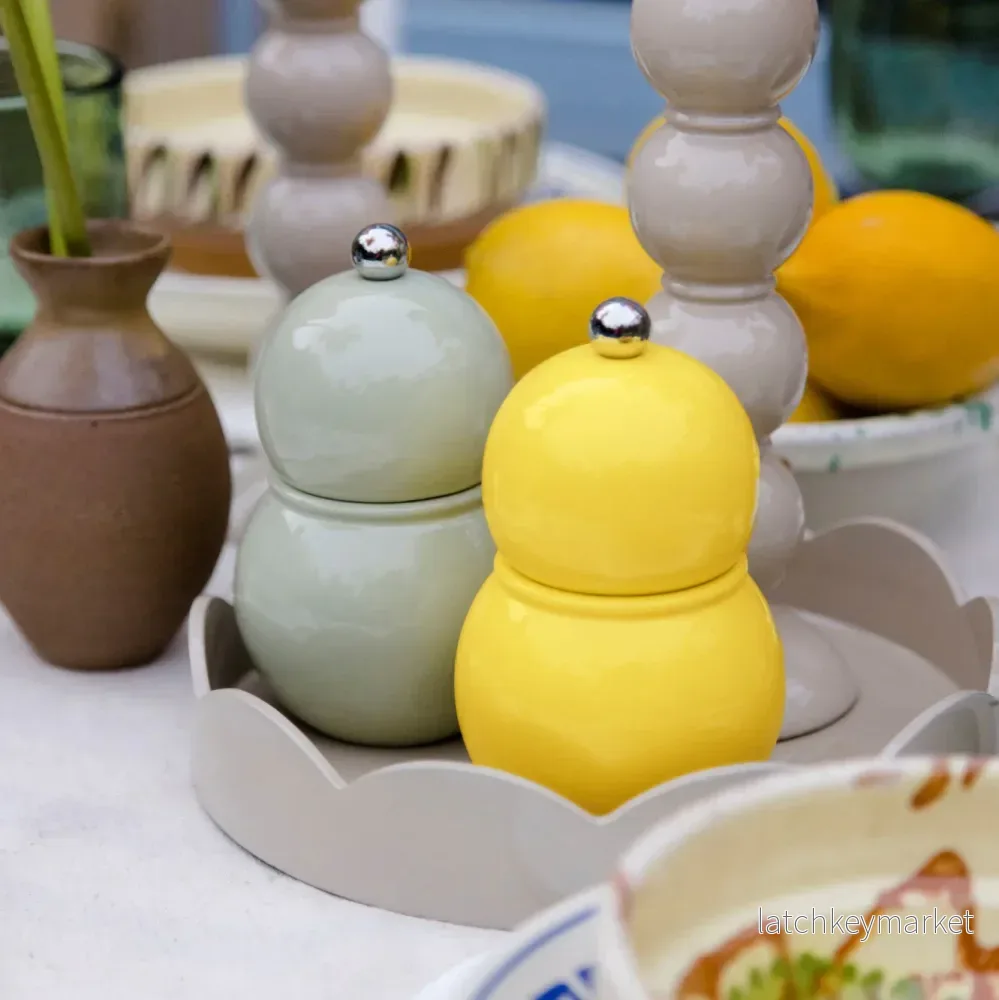 Small Bobbin Salt & Pepper Mill Yellow - Bild 2