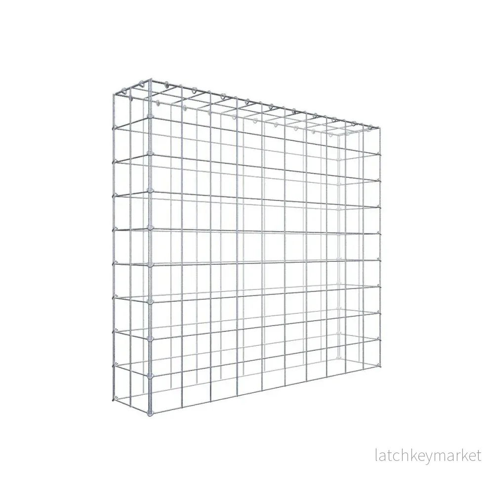 Typ 3 påbyggnadsgabion 100 cm x 90 cm x 20 cm (L x H x D), maskstorlek 10 cm x 10 cm, C-ring Typ 3 påbyggnadsgabion 100 cm x 90 cm x 20 cm (L x H x D), maskstorlek 10 cm x 10 cm, C-ring