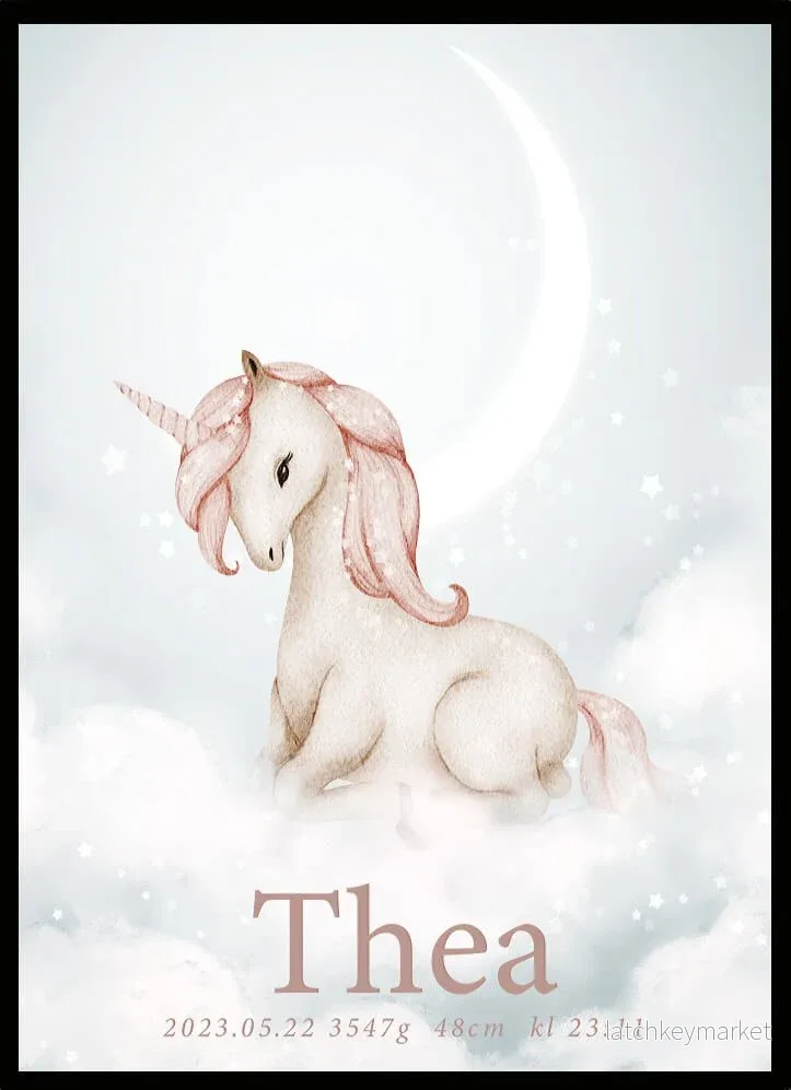 Namntavla Unicorn