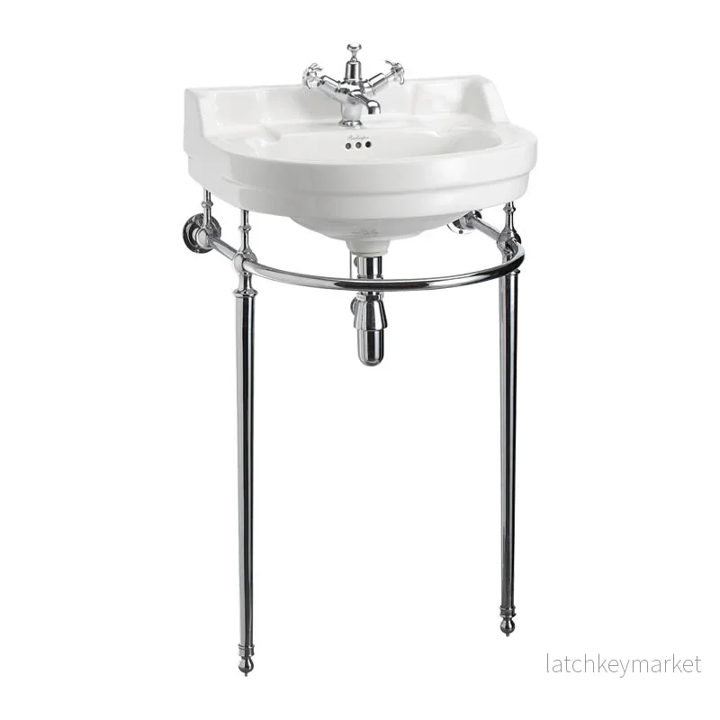Burlington tvättställ Edwardian rundat 56 cm ställning Burlington tvättställ Edwardian rundat 56 cm ställning