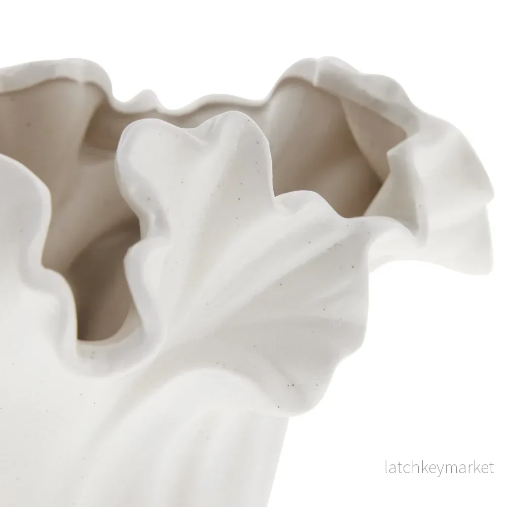 Isolde vas H17,4 cm. vit - Bild 3