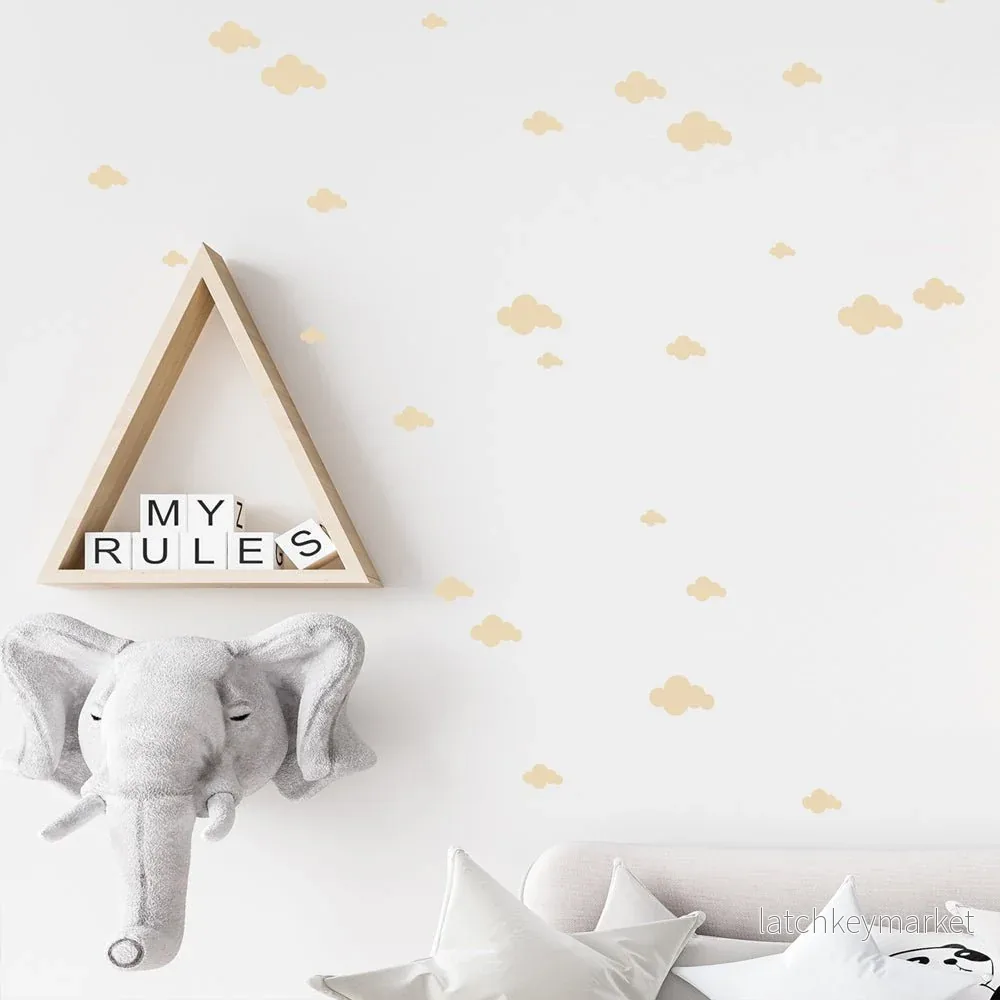 Väggdekor moln beige - olika storlekar