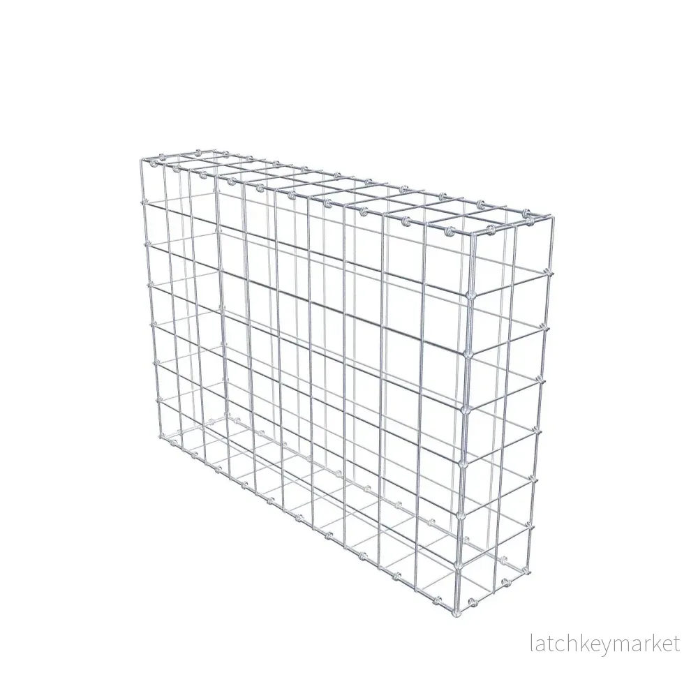 Gabion 100 cm x 70 cm x 20 cm (L x H x D), maskstorlek 10 x 10 cm, spiralring Gabion 100 cm x 70 cm x 20 cm (L x H x D), maskstorlek 10 x 10 cm, spiralring
