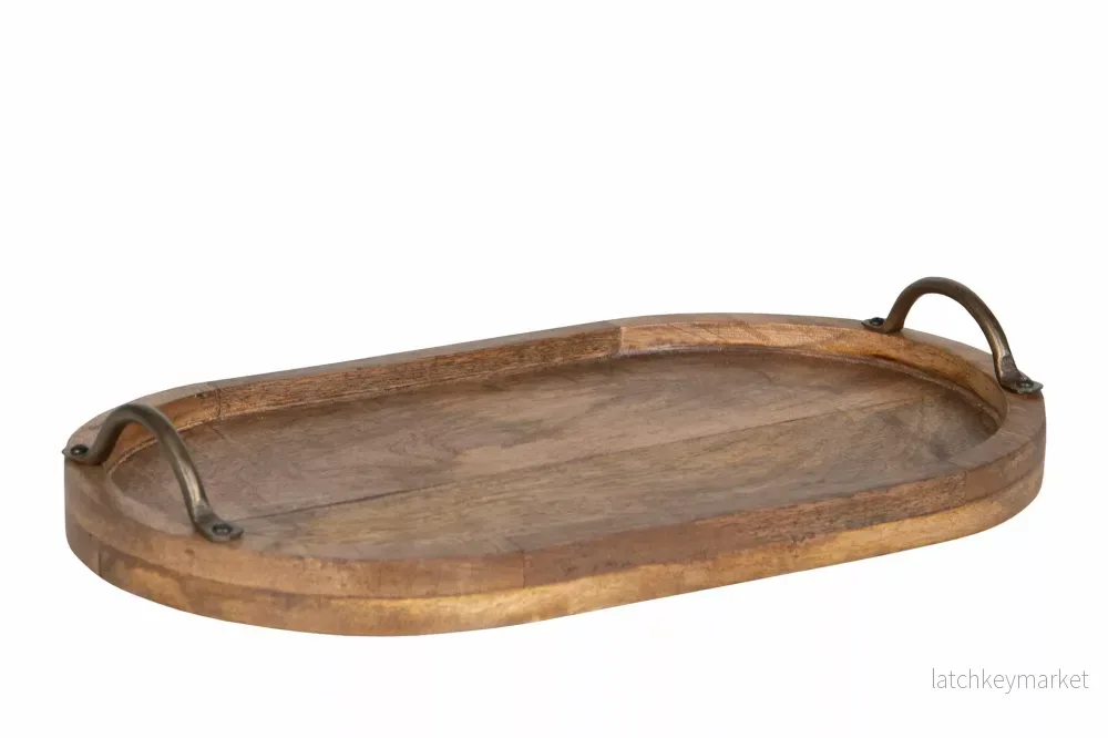 Dekorativt Fat Brett Tre brun 39,5×24,5×6,5cm Dekorativt Fat Brett Tre brun 39,5×24,5×6,5cm