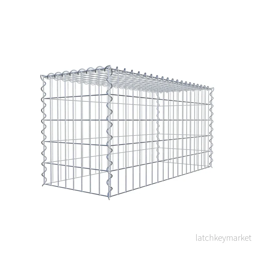 Extra gabion typ 3 100 cm x 50 cm x 40 cm (L x H x D), maskstorlek 5 cm x 10 cm, spiral - Bild 3