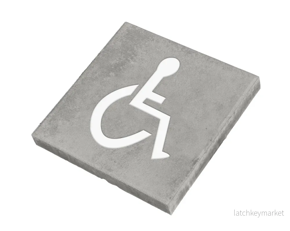 Symbolplattan Rullstol Grå 500x500x70 Symbolplattan Rullstol Grå 500x500x70