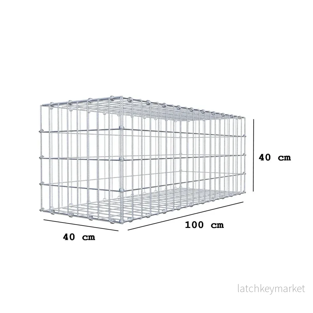 Gabion 100 cm x 40 cm x 40 cm (L x H x D), maskstorlek 5 x 10 cm, spiralring - Bild 2