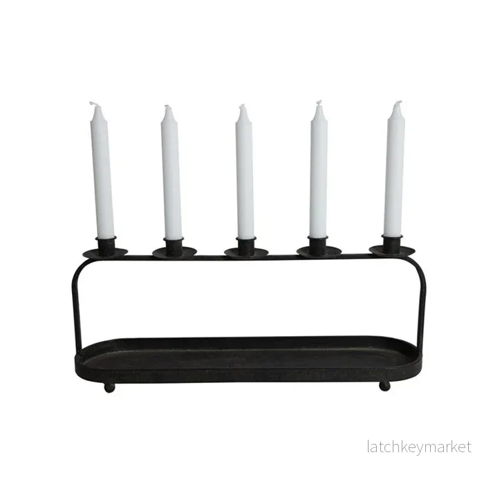 Ljusstake i smide, låg