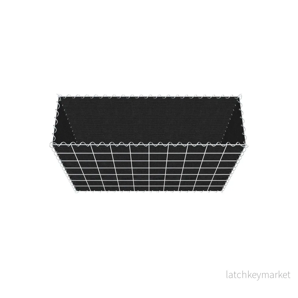 Grön gabion med fleece 100 cm x 70 cm x 30 cm (L x H x D), maskstorlek 10 cm x 10 cm, spiral - Bild 3