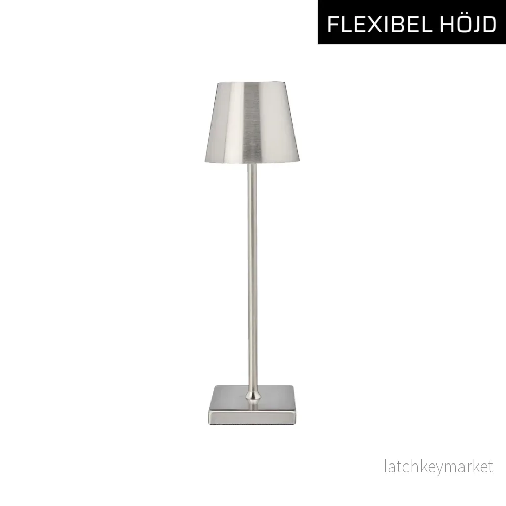 Trådlös bordslampa – Hans Silver Trådlös bordslampa – Hans Silver
