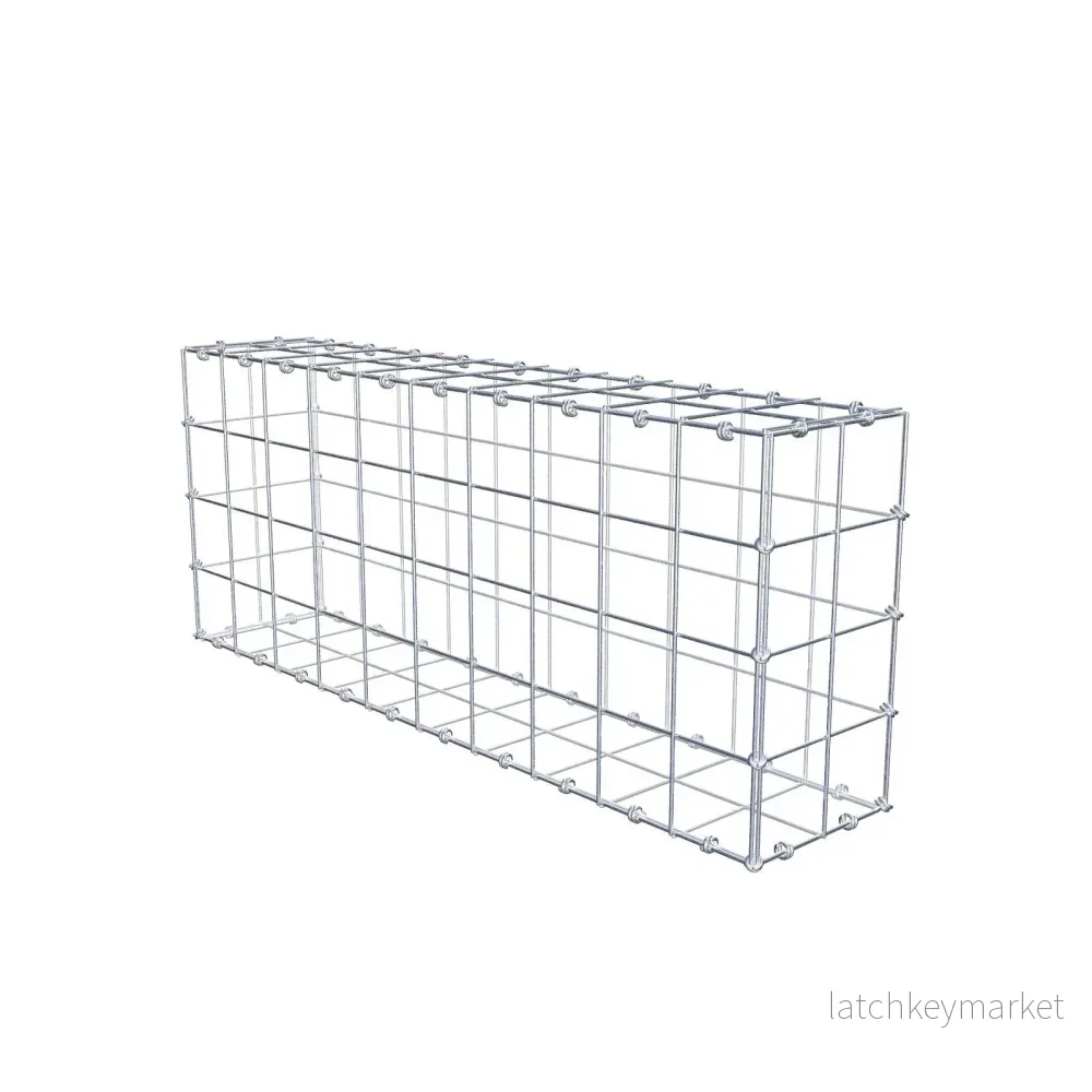 Gabion 100 cm x 40 cm x 20 cm (L x H x D), maskstorlek 10 x 10 cm, spiralring Gabion 100 cm x 40 cm x 20 cm (L x H x D), maskstorlek 10 x 10 cm, spiralring