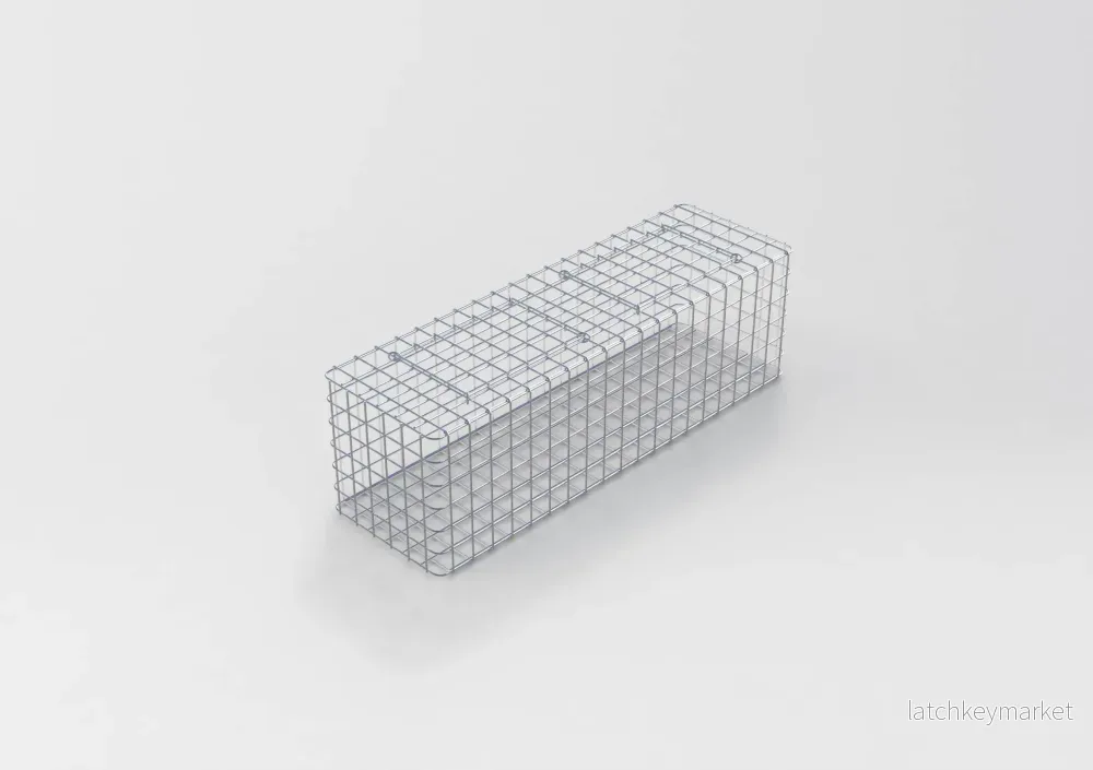 Varmförzinkad gabion 102 cm x 32 cm x 32 cm, maskstorlek 5 cm x 5 cm, helsvetsad Varmförzinkad gabion 102 cm x 32 cm x 32 cm, maskstorlek 5 cm x 5 cm, helsvetsad