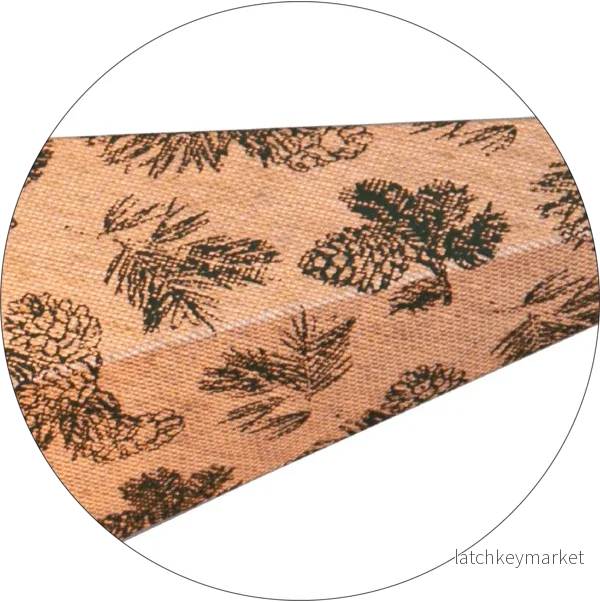 Adventsstjärna Pappersstjärna Cotton kottar och granbarr 60 cm grön/beige - Bild 3