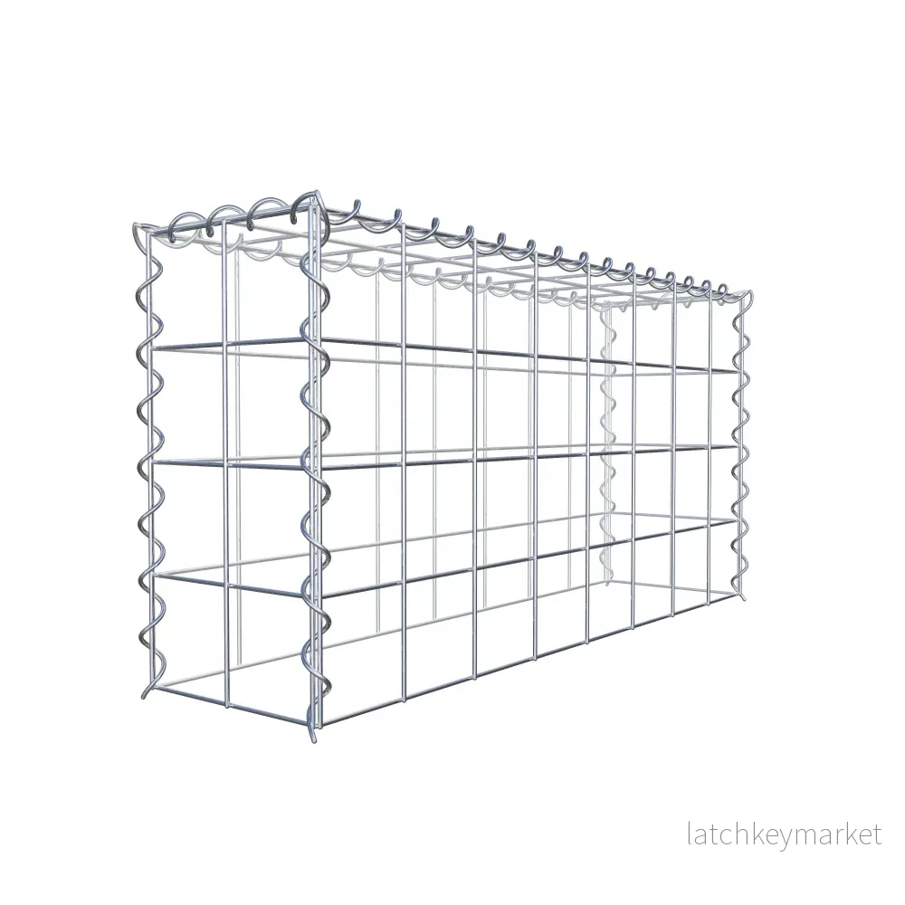 Extra gabion typ 3 80 cm x 40 cm x 20 cm (L x H x D), maskstorlek 10 cm x 10 cm, spiral - Bild 3