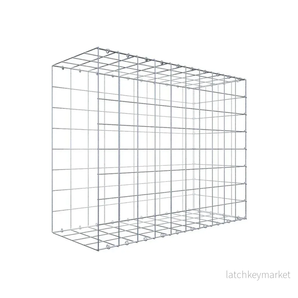 Typ 2 påbyggnadsgabion 100 cm x 80 cm x 40 cm (L x H x D), maskstorlek 10 cm x 10 cm, C-ring Typ 2 påbyggnadsgabion 100 cm x 80 cm x 40 cm (L x H x D), maskstorlek 10 cm x 10 cm, C-ring