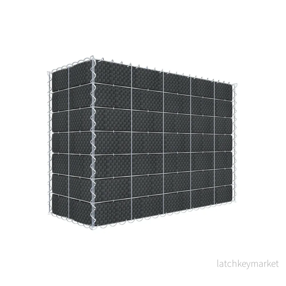 Grön gabion med fleece & insynsskydd 100 cm x 70 cm x 40 cm (L x H x D), maskstorlek 10 cm x 10 cm, spiral Grön gabion med fleece & insynsskydd 100 cm x 70 cm x 40 cm (L x H x D), maskstorlek 10 cm x 10 cm, spiral