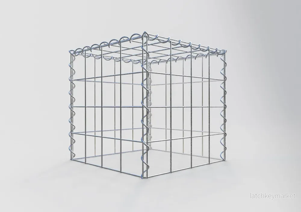 Extra gabion typ 3 40 cm x 40 cm x 40 cm (L x H x D), maskstorlek 10 cm x 10 cm, spiral - Bild 2