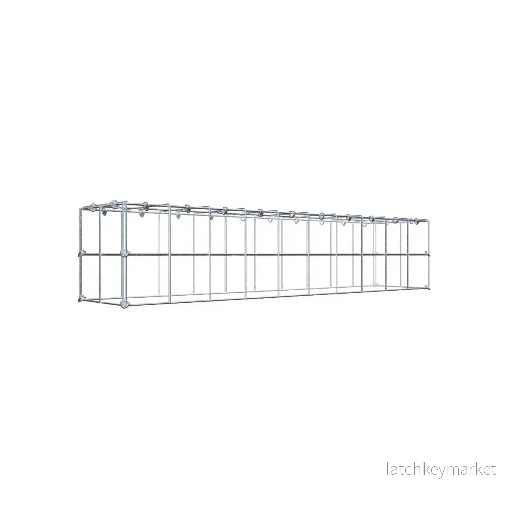 Typ 3 påbyggnadsgabion 100 cm x 20 cm x 20 cm (L x H x D), maskstorlek 10 cm x 10 cm, C-ring Typ 3 påbyggnadsgabion 100 cm x 20 cm x 20 cm (L x H x D), maskstorlek 10 cm x 10 cm, C-ring