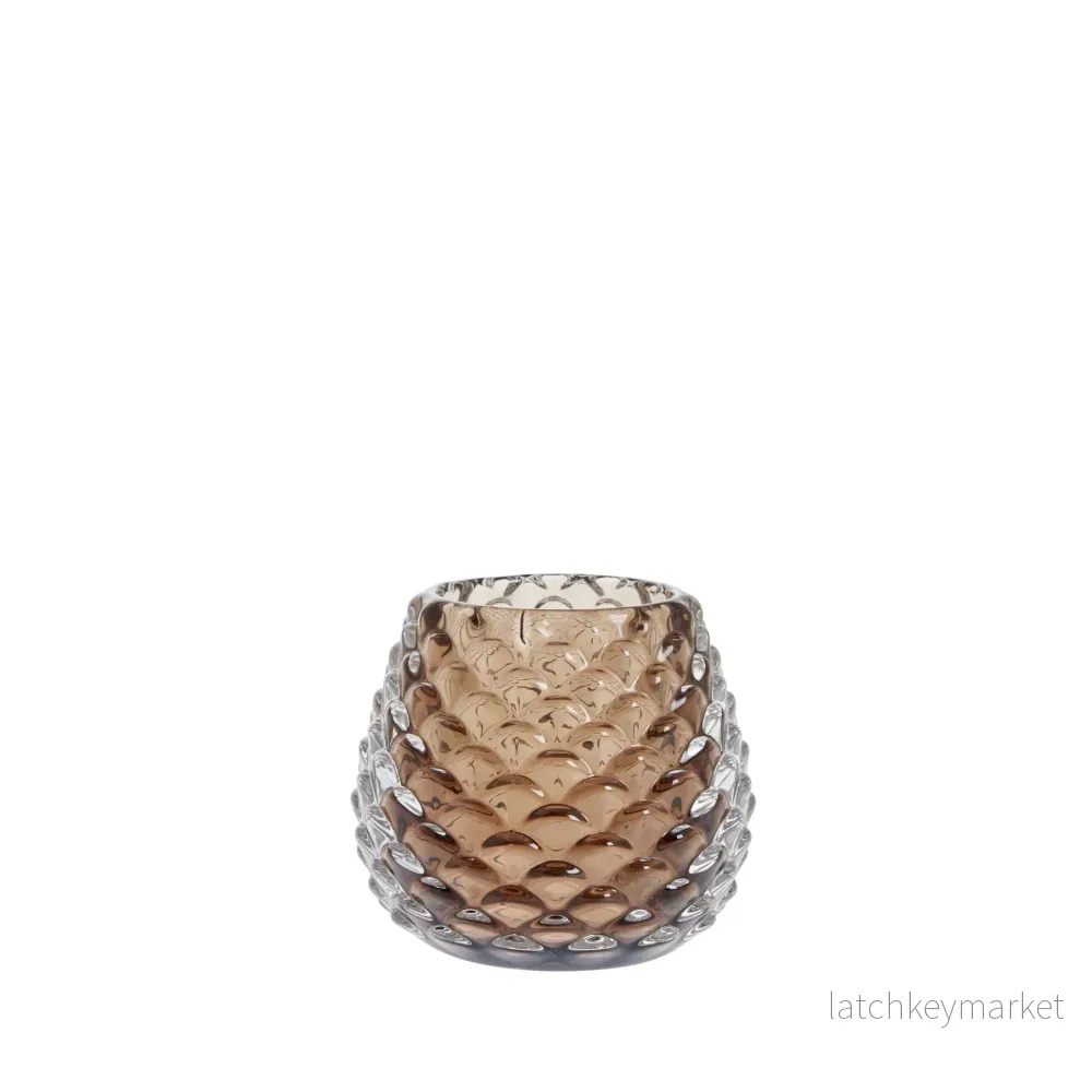 Conia värmeljushållare H8,5 cm. brun Conia värmeljushållare H8,5 cm. brun