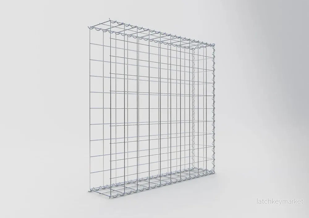 Extra gabion typ 2 100 cm x 100 cm x 20 cm (L x H x D), maskstorlek 10 cm x 10 cm, spiral - Bild 2