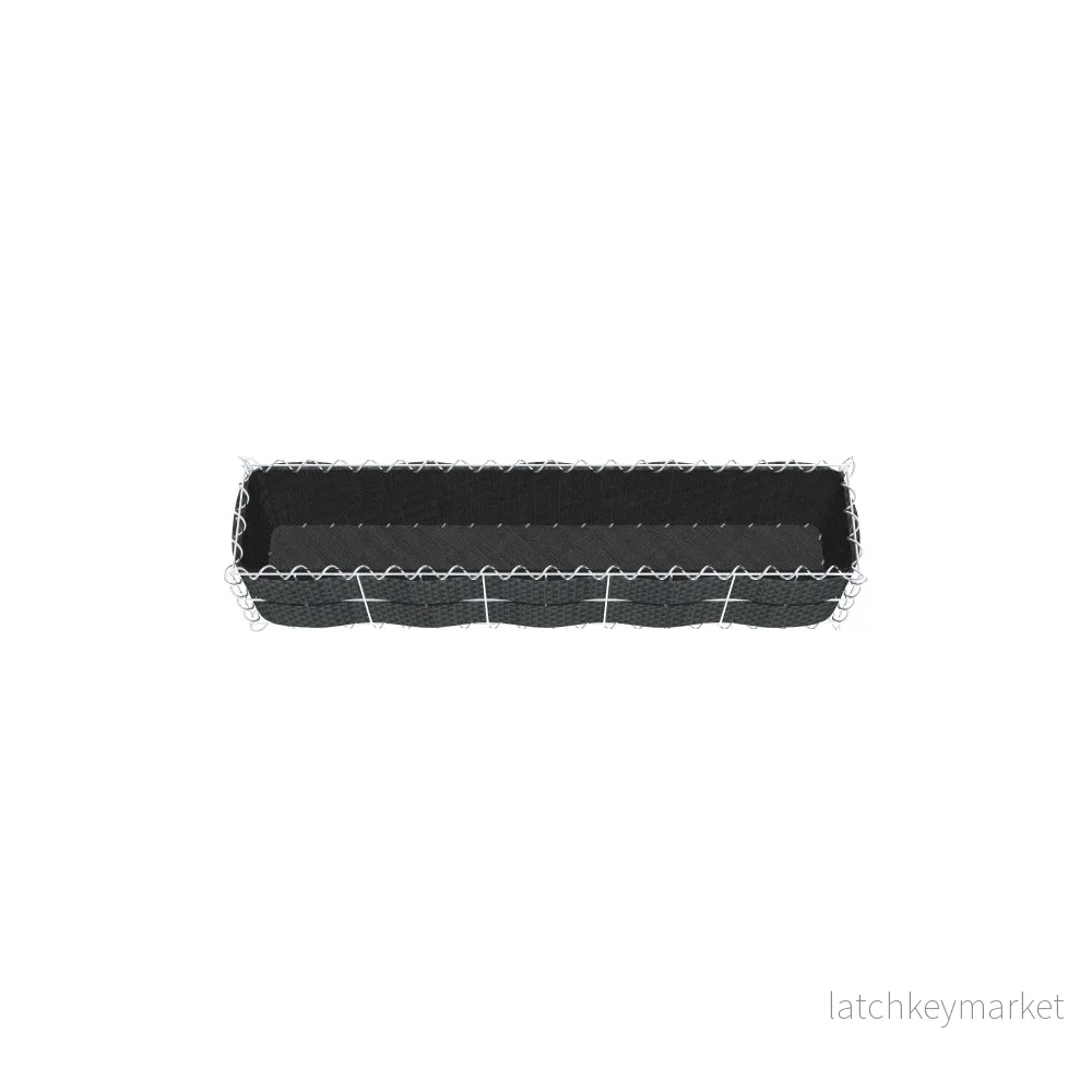 Grön gabion med fleece & insynsskydd 100 cm x 20 cm x 20 cm (L x H x D), maskstorlek 10 cm x 10 cm, spiral - Bild 3