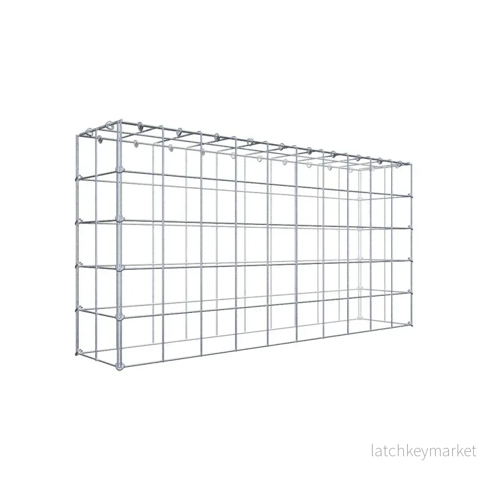 Typ 3 påbyggnadsgabion 100 cm x 50 cm x 20 cm (L x H x D), maskstorlek 10 cm x 10 cm, C-ring Typ 3 påbyggnadsgabion 100 cm x 50 cm x 20 cm (L x H x D), maskstorlek 10 cm x 10 cm, C-ring