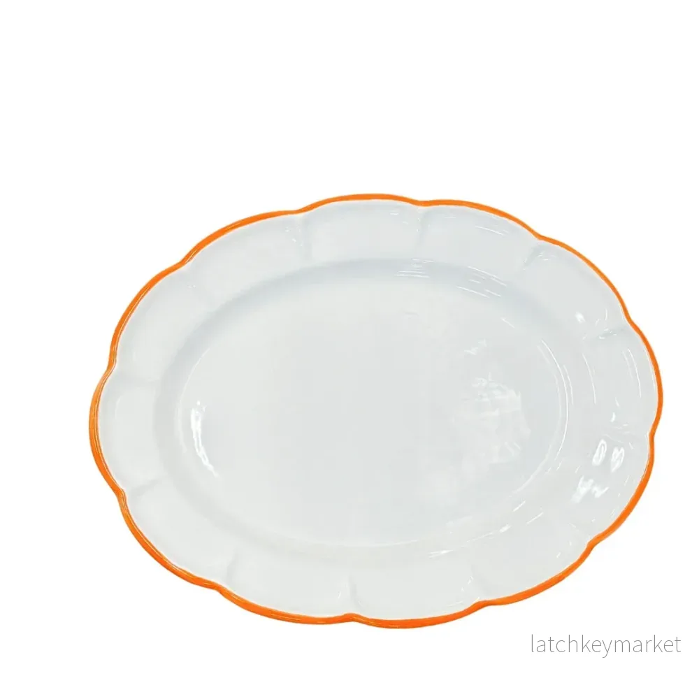 Oval Tray Orange Line Oval Tray Orange Line