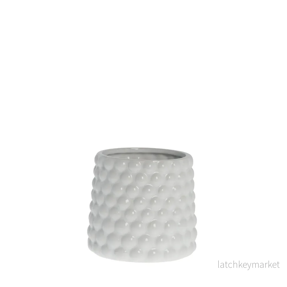 Dotsie kruka H13 Ø14 cm. vit Dotsie kruka H13 Ø14 cm. vit