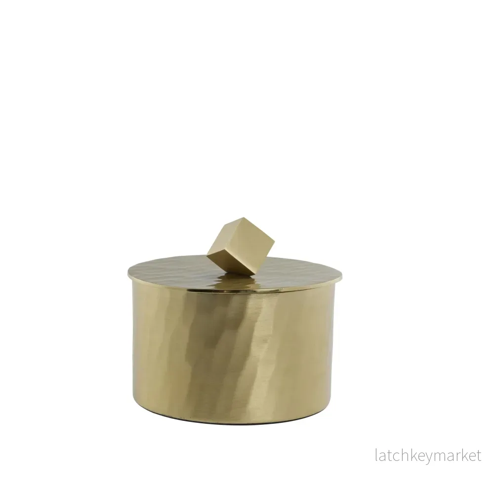 Ellivia krukka H12XL12XB12 cm. ljust guld Ellivia krukka H12XL12XB12 cm. ljust guld