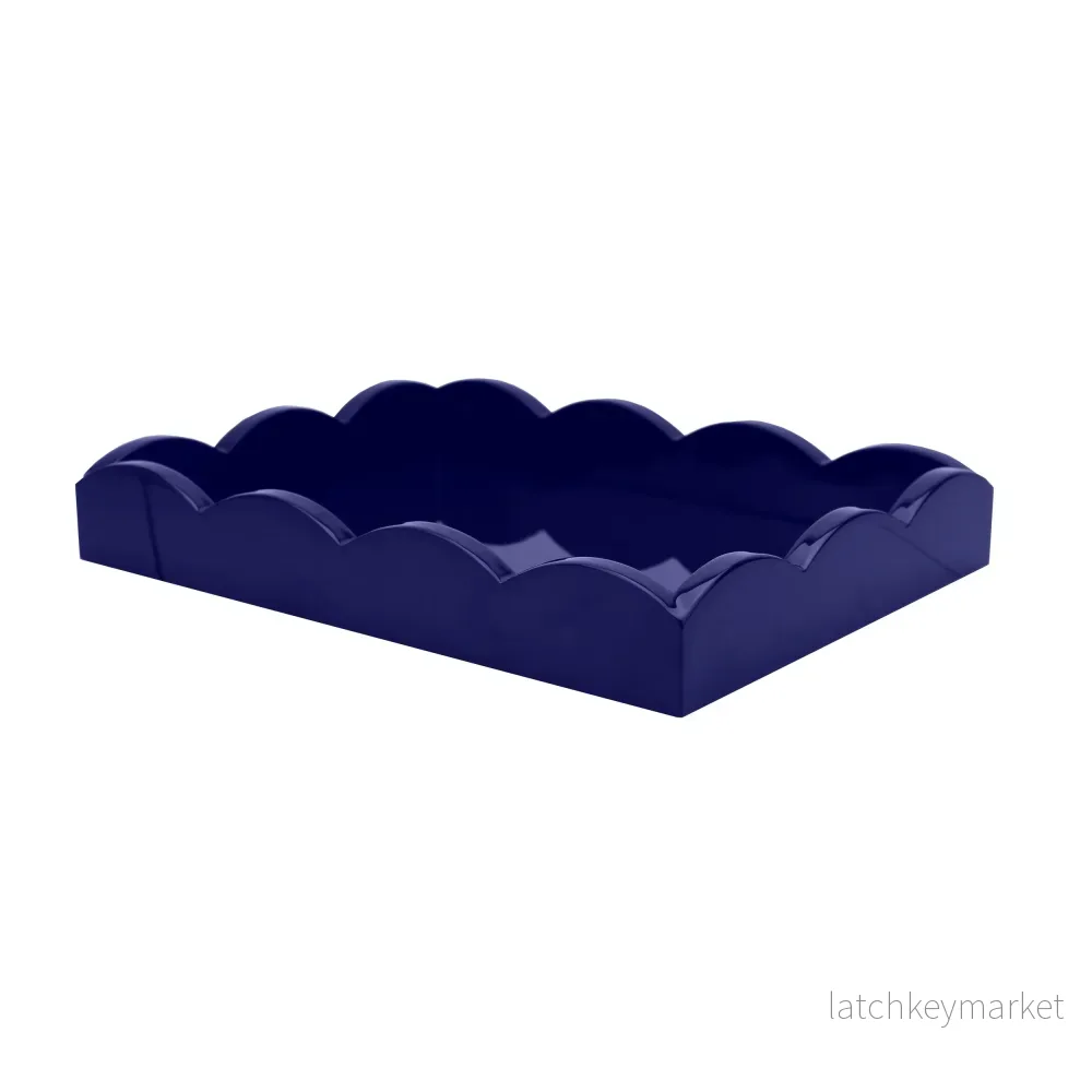 Scalloped Tray Navy Blue Scalloped Tray Navy Blue