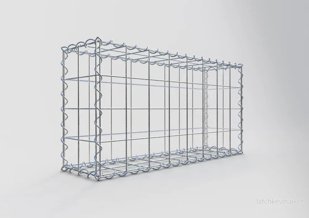 Gabion 80 cm x 40 cm x 20 cm (L x H x D), maskstorlek 10 cm x 10 cm, spiral - Bild 2