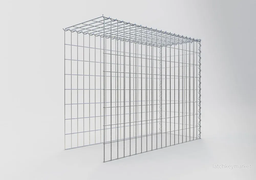 Extra gabion typ 4 100 cm x 80 cm x 40 cm (L x H x D), maskstorlek 5 cm x 10 cm, spiral - Bild 2