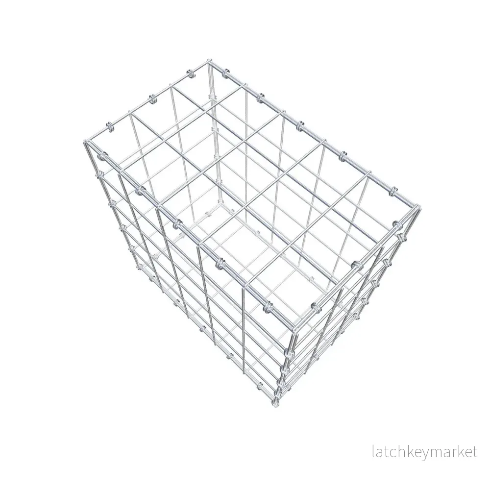 Gabion 50 cm x 50 cm x 30 cm (L x H x D), maskstorlek 10 x 10 cm, spiralring - Bild 3