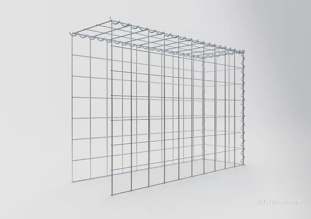 Påväxt gabion typ 4 100 cm x 70 cm x 30 cm (L x H x D), maskstorlek 10 cm x 10 cm, spiral - Bild 2