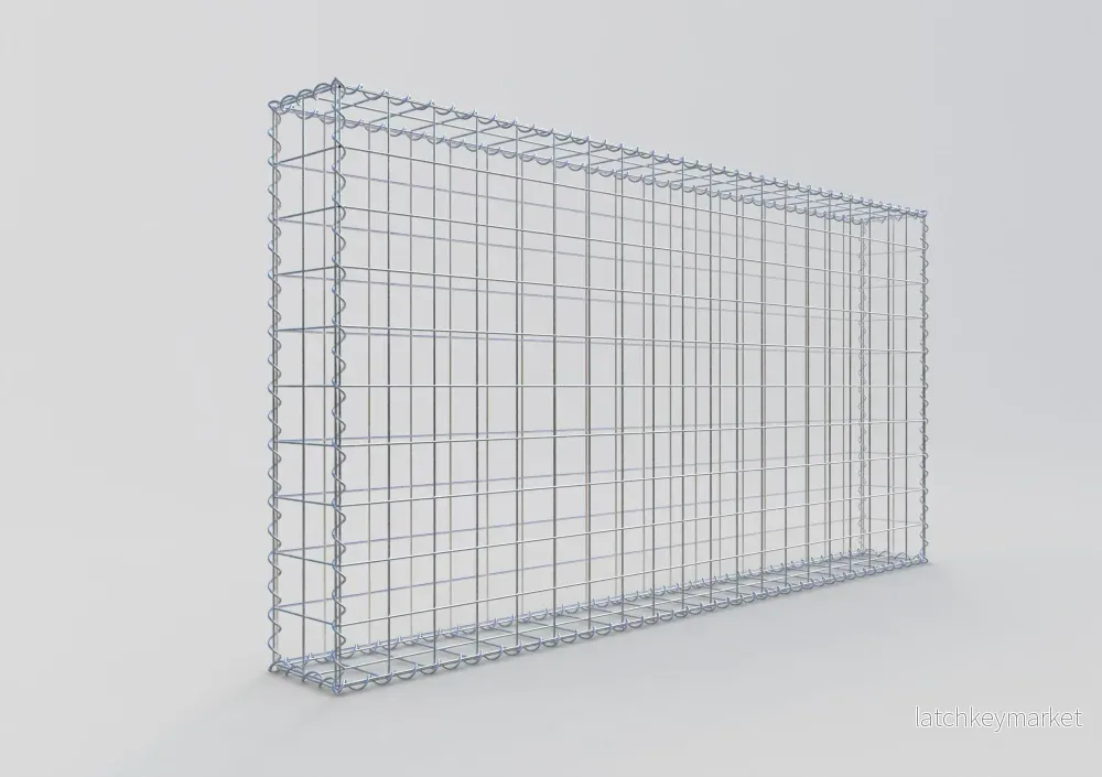 Gabion 200 cm x 100 cm x 20 cm (L x H x D), maskstorlek 10 cm x 10 cm, spiral - Bild 2