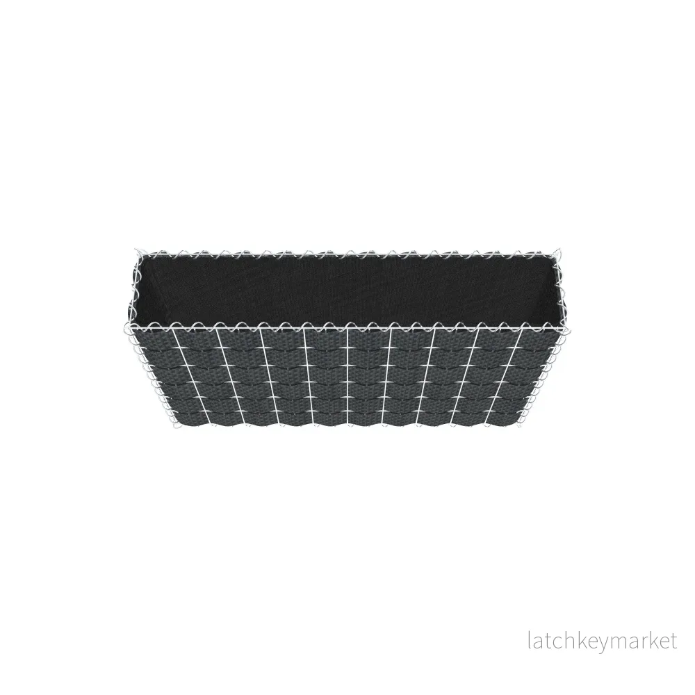 Beplanterad gabion med fleece & insynsskydd 100 cm x 60 cm x 20 cm (L x H x D), maskstorlek 5 cm x 10 cm, spiral - Bild 3